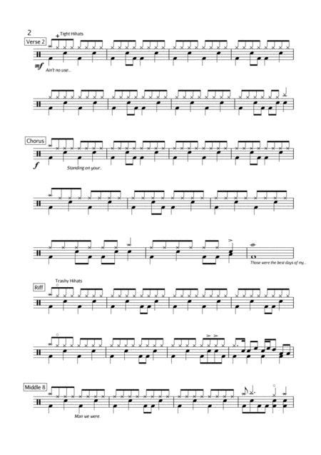 Summer Of 69 Drum Score Page 2