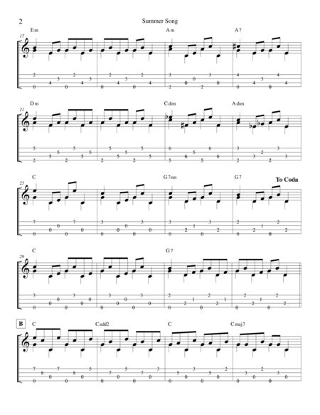 Summer Song For Solo Fingerstyle Ukulele Page 2