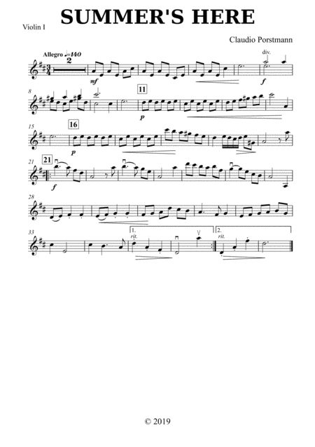 Summers Here A Little Waltz For Easy String Orchestra Page 2