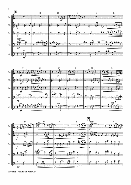 Summertime Gershwin Ballad String Ouintet Page 2