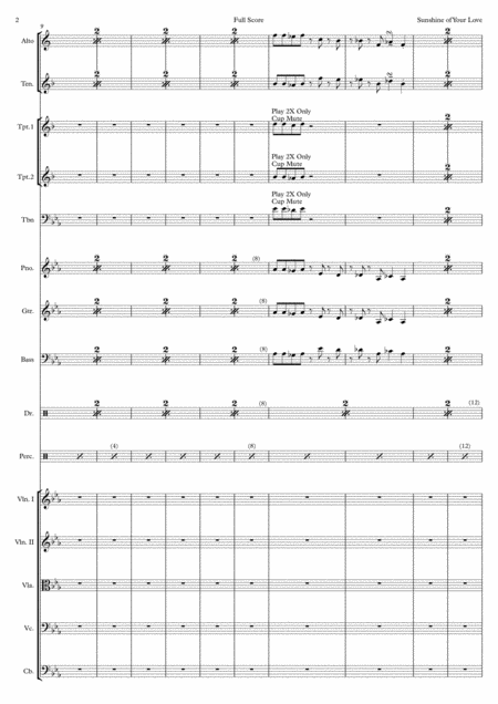 Sunshine Of Your Love Female Vocal With Small Band 5 Horns And Optional Strings Key Eb Page 2