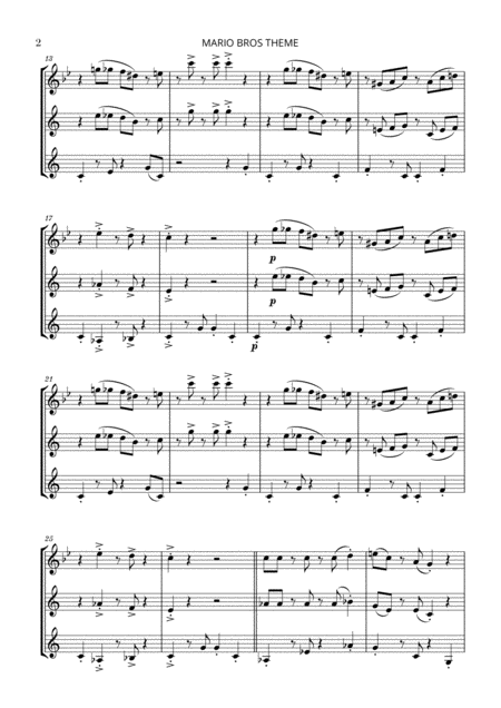 Super Mario Bros Theme For Clarinet Trio Page 2