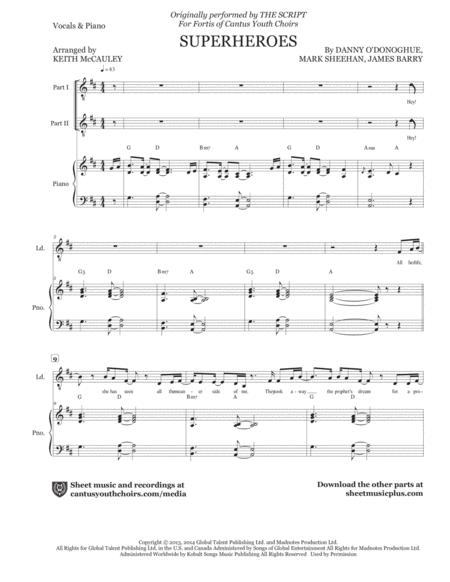 Superheroes Vocals Piano Page 2