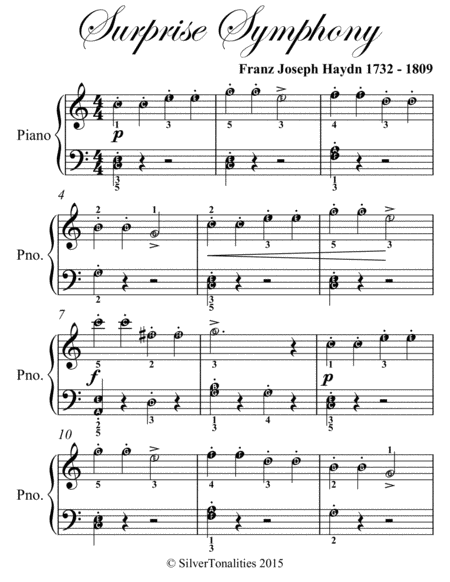 Surprise Symphony Easy Piano Sheet Music Page 2