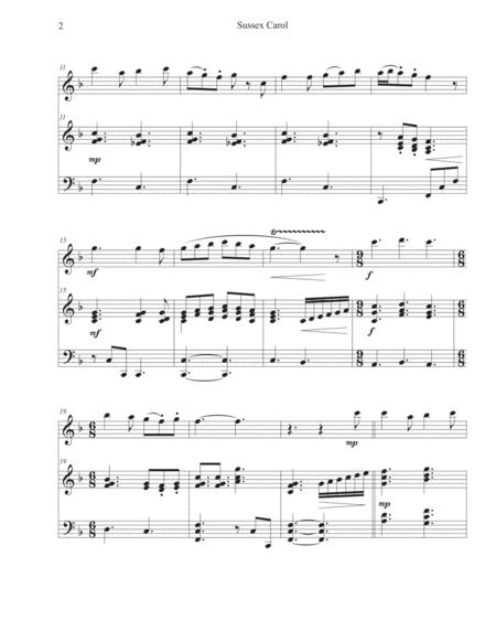 Sussex Carol With Good Christian Men Rejoice Piano Flute Page 2