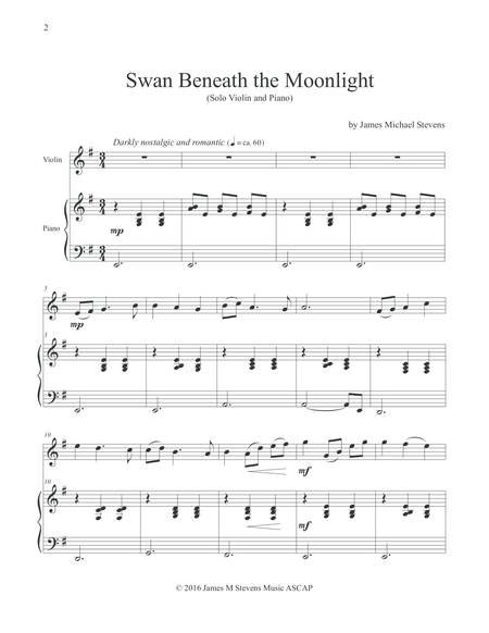 Swan Beneath The Moonlight Violin Piano Page 2