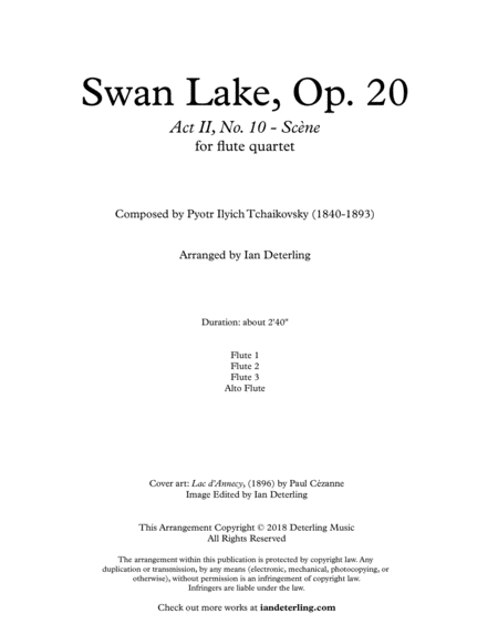 Swan Lake For Flute Quartet Page 2