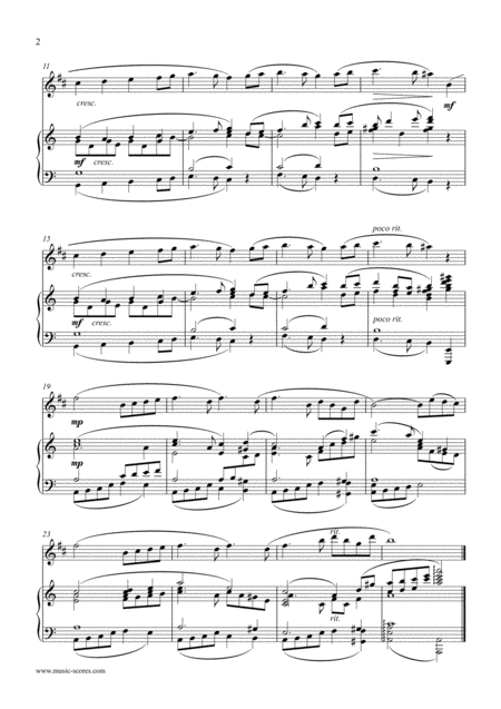 Swan Lake Odettes Theme Tenor Saxophone And Piano Page 2