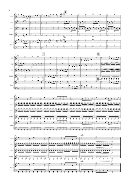 Swan Lake Theme For Clarinet Quartet Page 2