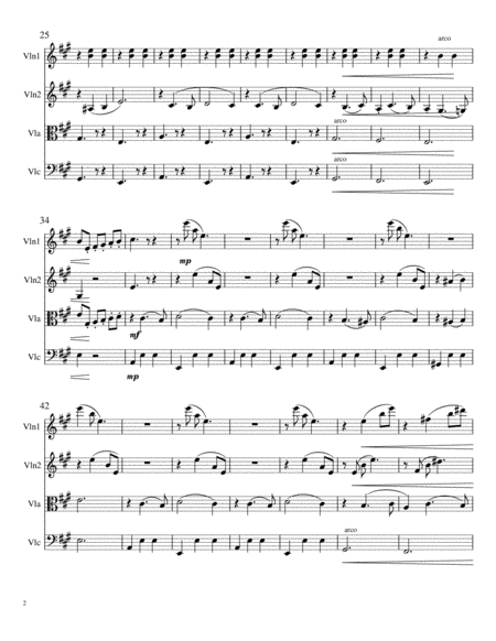 Swan Lake Waltz For String Quartet Page 2