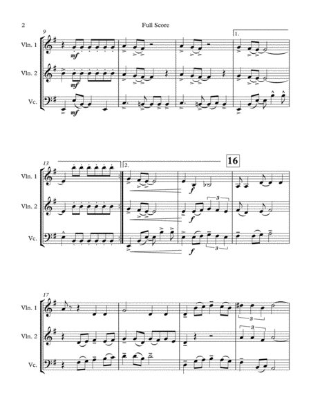 Sway Quien Sera For String Trio Page 2