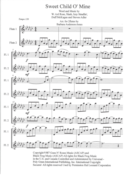 Sweet Child O Mine Flute Duet Page 2