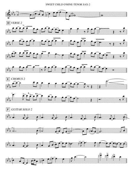 Sweet Child O Mine Tenor Sax Page 2