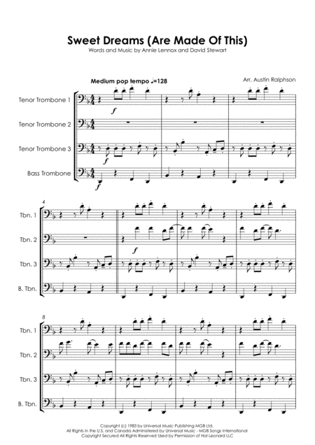 Sweet Dreams Are Made Of This Trombone Quartet Page 2