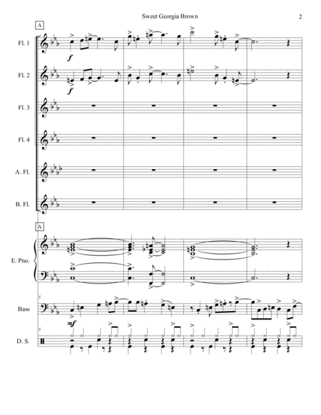 Sweet Georgia Brown Flute Choir Page 2