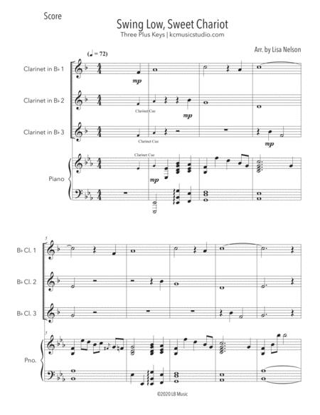 Swing Low Sweet Chariot Clarinet Trio With Piano Accompaniment Page 2