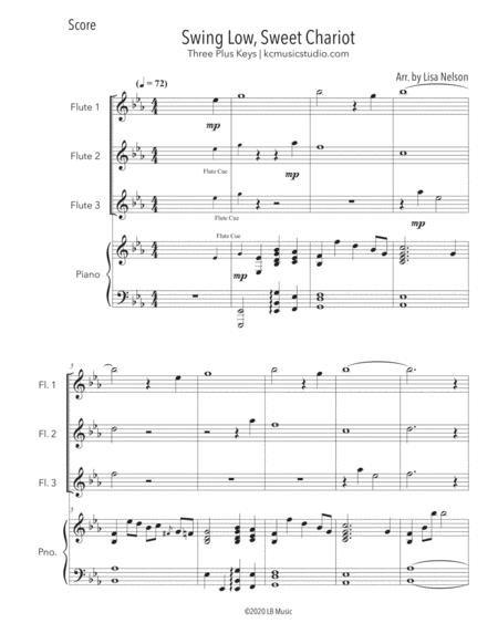 Swing Low Sweet Chariot Flute Trio With Piano Accompaniment Page 2