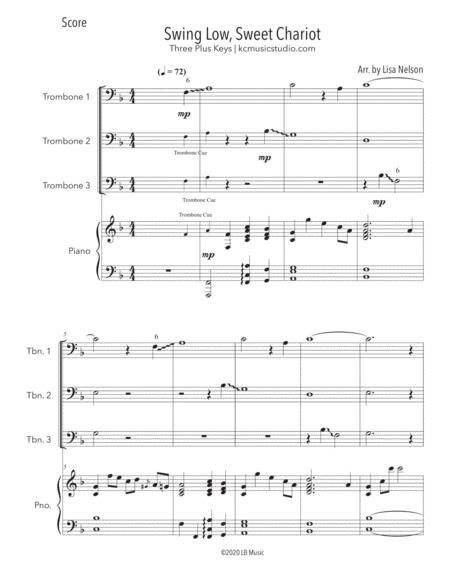 Swing Low Sweet Chariot Trombone Trio With Piano Accompaniment Page 2