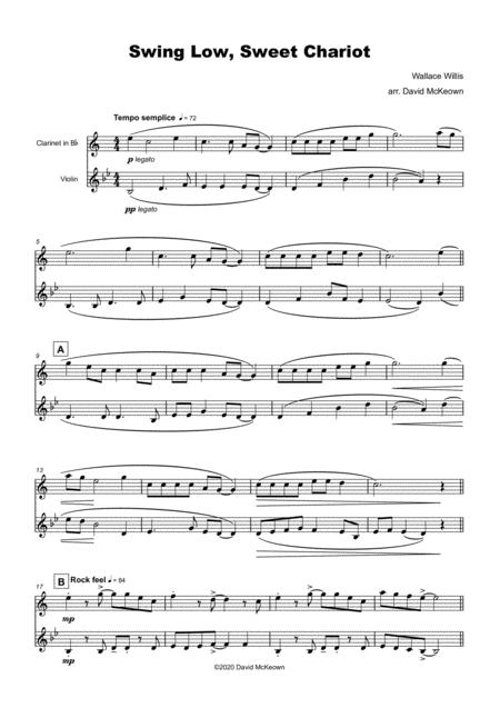 Swing Low Swing Chariot Gospel Song For Clarinet And Violin Duet Page 2