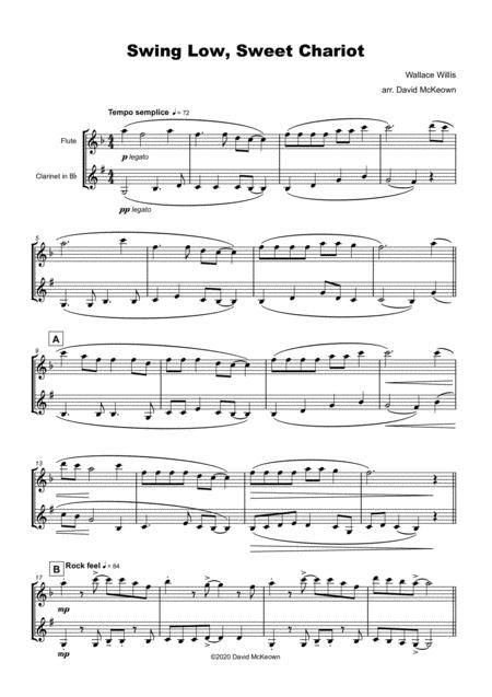 Swing Low Swing Chariot Gospel Song For Flute And Clarinet Duet Page 2