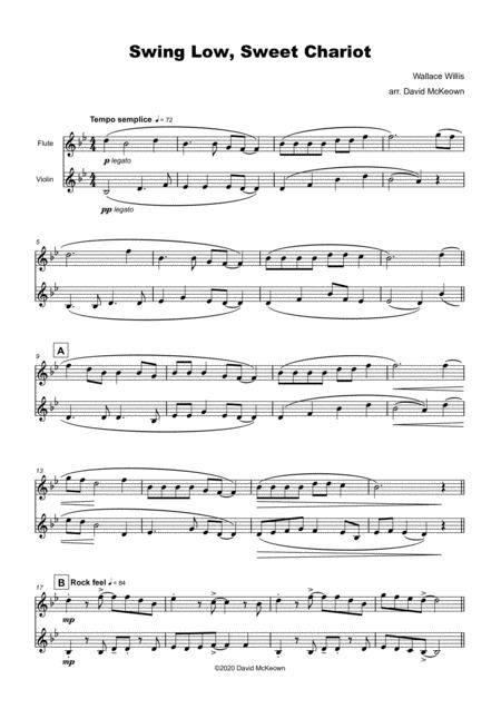 Swing Low Swing Chariot Gospel Song For Flute And Violin Duet Page 2