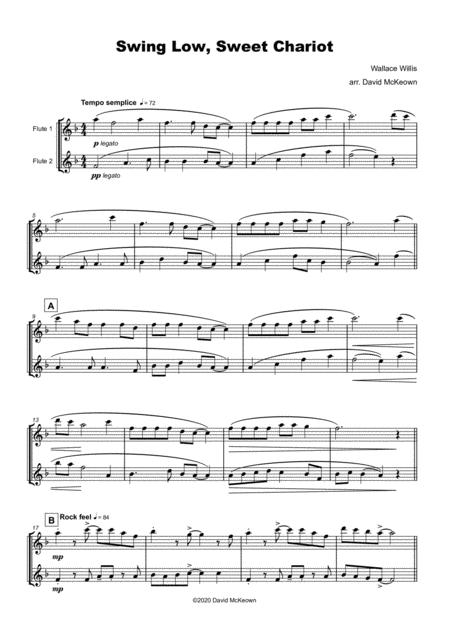 Swing Low Swing Chariot Gospel Song For Flute Duet Page 2