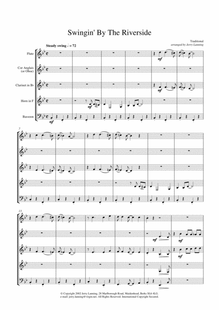 Swingin By The Riverside For Wind Quintet Page 2