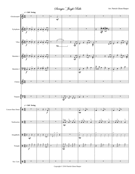 Swingin Jingle Bells For Percussion Ensemble Page 2