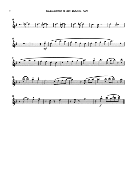 Swinging God Rest Ye Merry Gentlemen For Woodwind Quintet Page 2