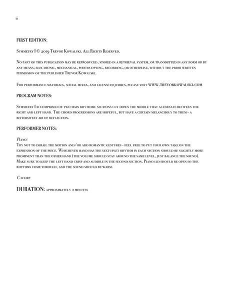 Symmetry I Solo Piano Page 2