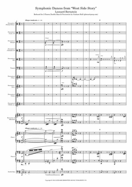Symphonic Dances From West Side Story For 2 Pianos Percussion 11 Page 2