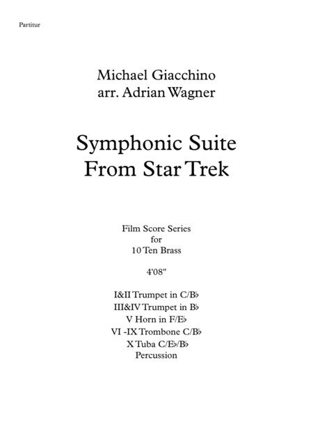 Symphonic Suite From Star Trek Michael Giacchino 10 Ten Brass Piece Arr Adrian Wagner Page 2