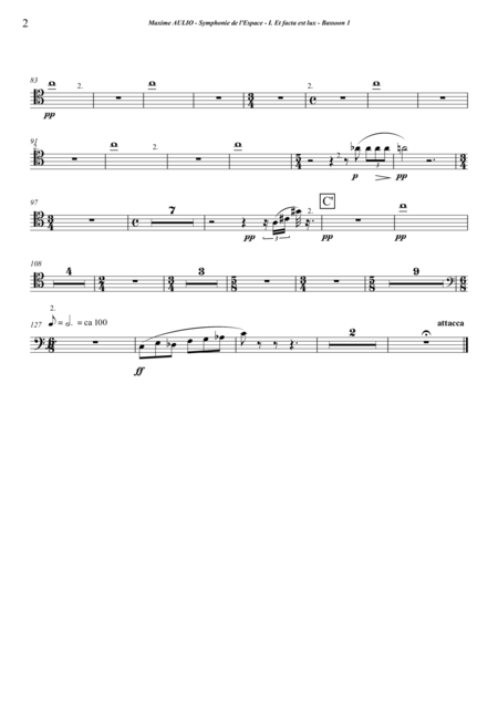 Symphonie De L Espace Symphony Of Space Parts Low Woodwinds Page 2