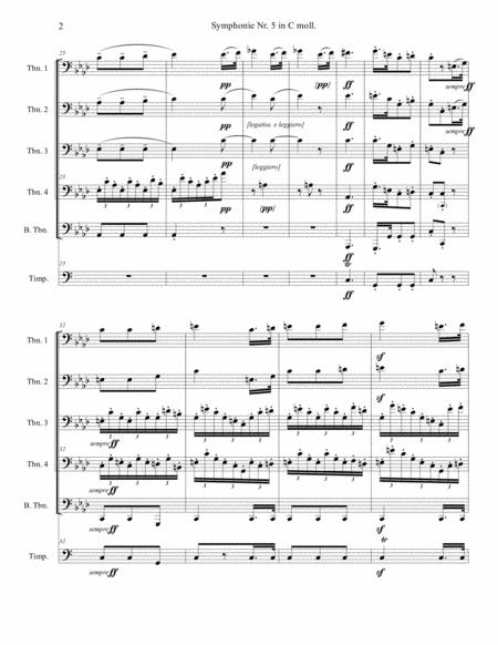 Symphony 5 Second Movement For Trombone Quintet And Timpani Page 2