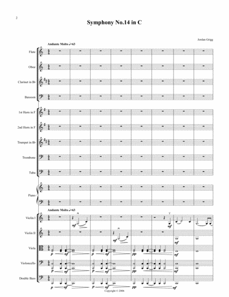 Symphony No 14 In C Score And Parts Page 2