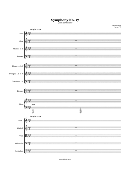 Symphony No 17 Haiti Earthquake Score And Parts Page 2