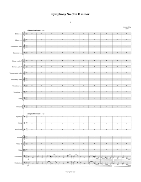 Symphony No 7 In D Minor Score And Parts Page 2