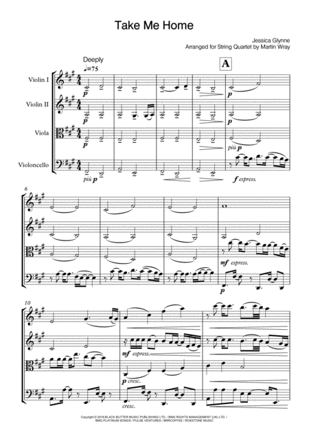 Take Me Home String Quartet Page 2