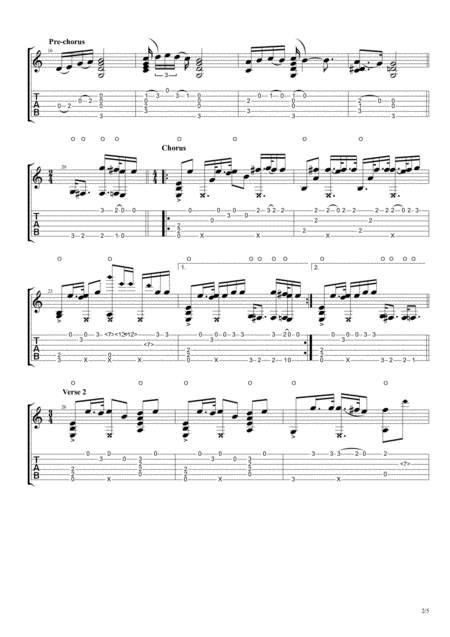 Take Me To Church Fingerstyle Guitar Page 2