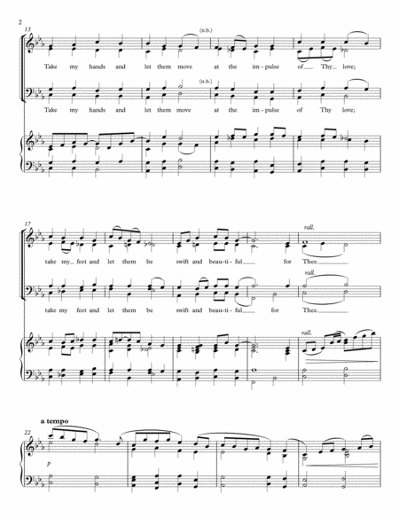 Take My Life That I May Be For Satb Choir And Piano Page 2