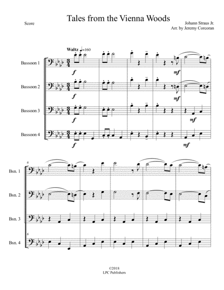 Tales From The Vienna Woods For Bassoon Quartet Page 2
