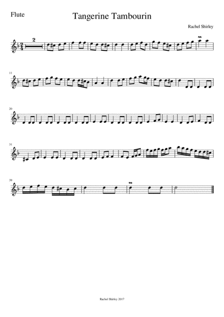Tangerine Tambourin Flute And Alto Flute Page 2