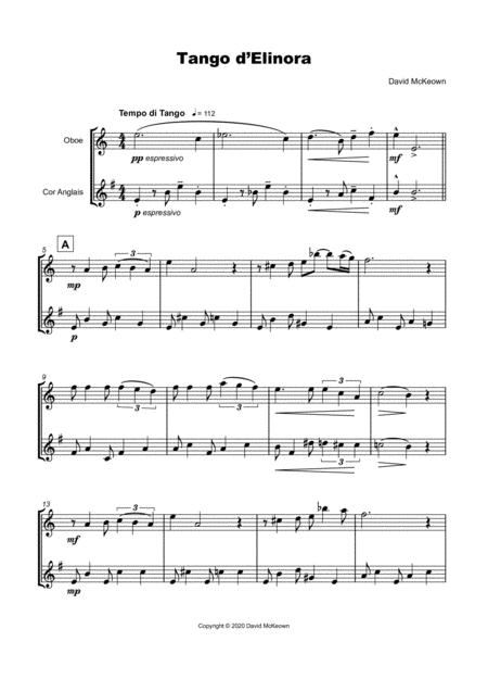 Tango D Elinora For Oboe And Cor Anglais Or English Horn Duet Page 2