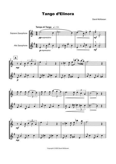 Tango D Elinora For Soprano And Alto Saxophone Duet Page 2