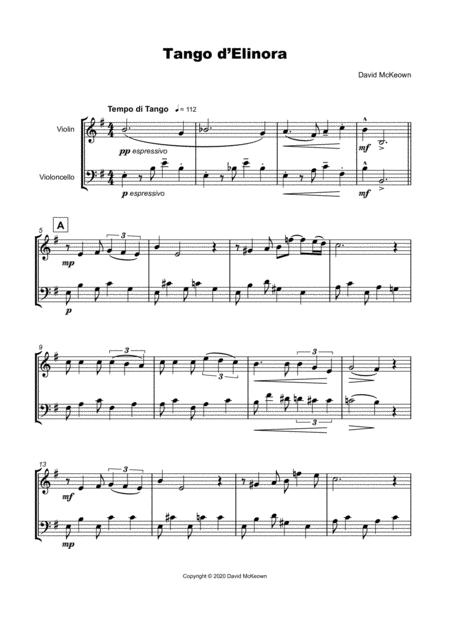 Tango D Elinora For Violin And Cello Duet Page 2