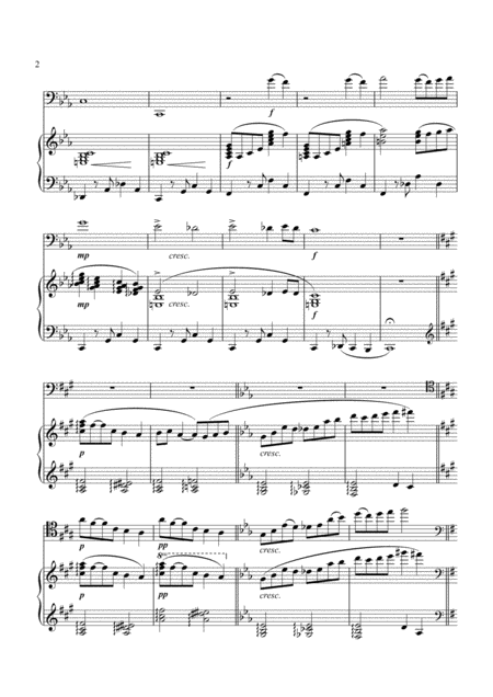 Tango For Cello And Piano Page 2