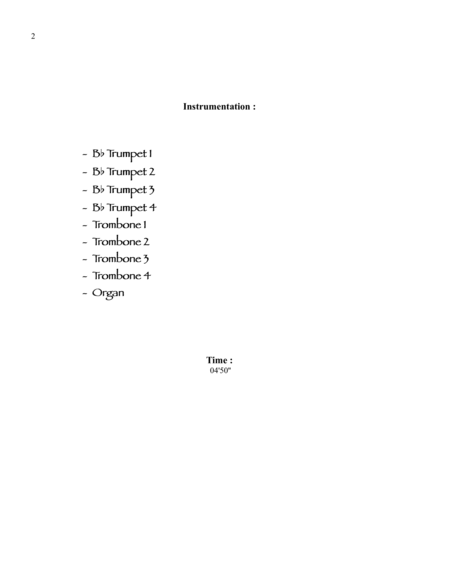 Tantum Ergo For 8 Part Brass Ensemble And Organ Page 2
