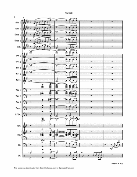 Tapestry In Blue Jazz Ensemble Page 2