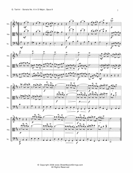 Tartini G Sonata No 6 For Violin Viola And Cello Page 2