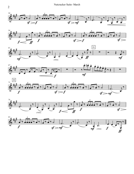 Tchaikovsky Nutcracker Suite Clarinet In Bb 2 Transposed Part Op 71a Page 2